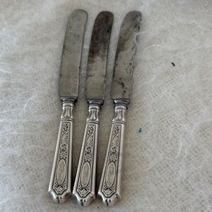 Vintage Silver Knives Set
